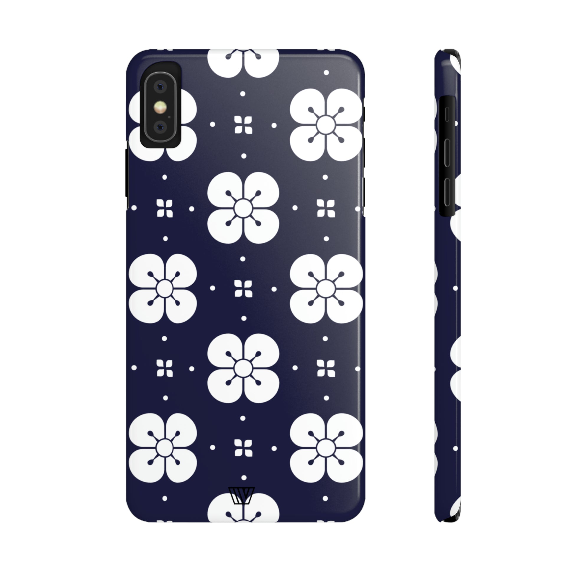 GEOMETRIC FLOWER BLUE | Slim iPhone Case - Trovvve