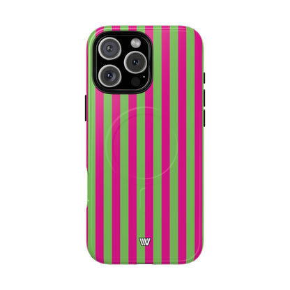 Watermelon Stripe MagSafe Tough iPhone Case – iPhone 16 Pro Max, Glossy