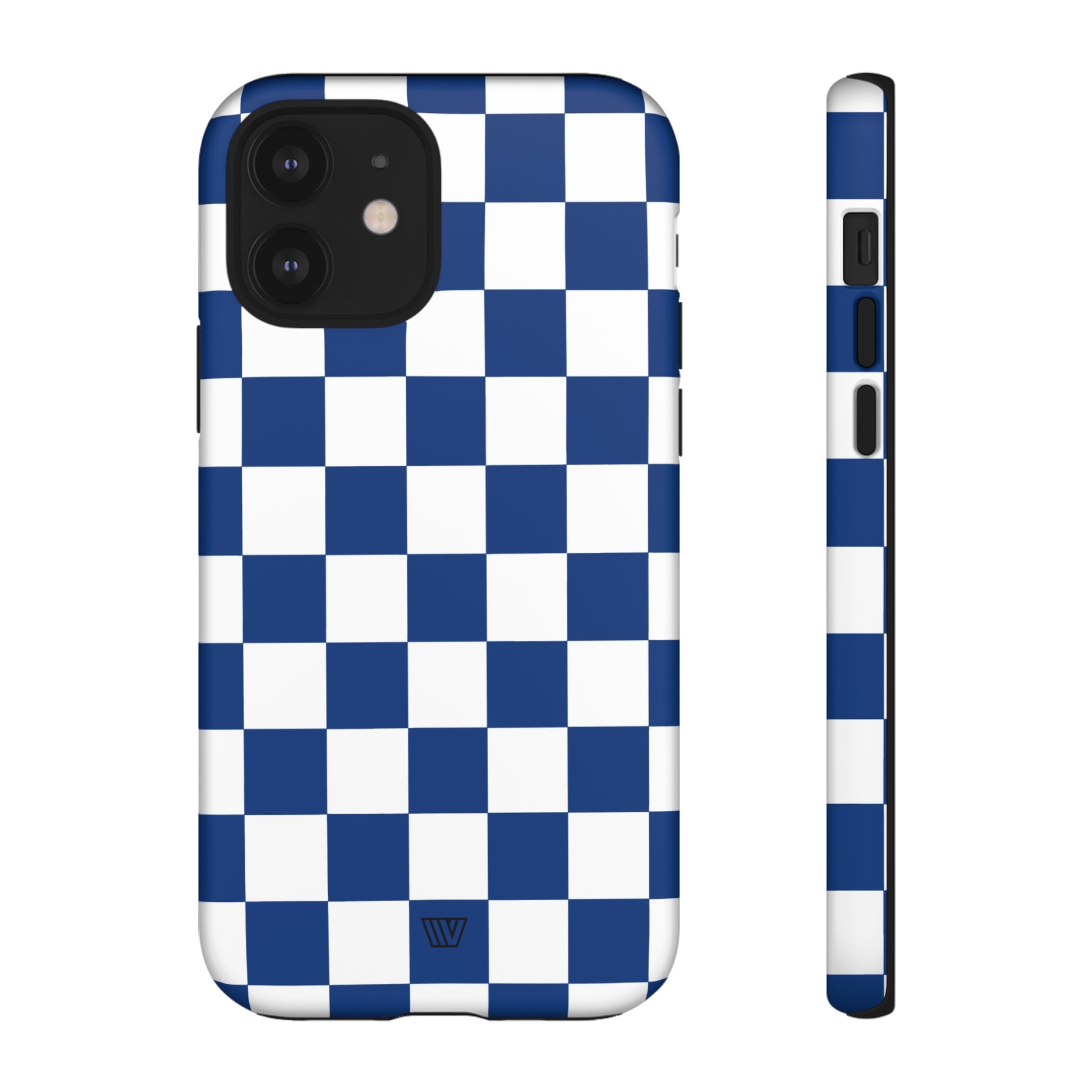 BLUE WHITE CHECKERBOARD | Tough Phone Case - Trovvve