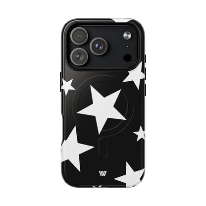 JET BLACK BOLD STARS | MagSafe Tough iPhone Case