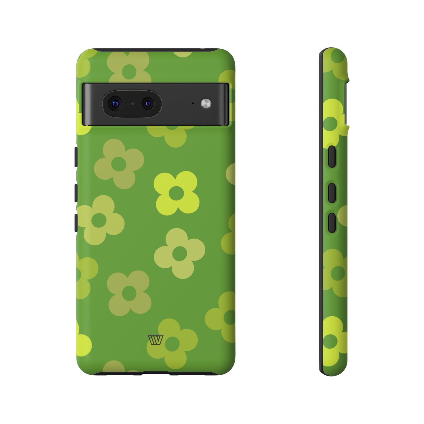 GREEN RETRO FLOWERS | Tough Phone Case - Trovvve