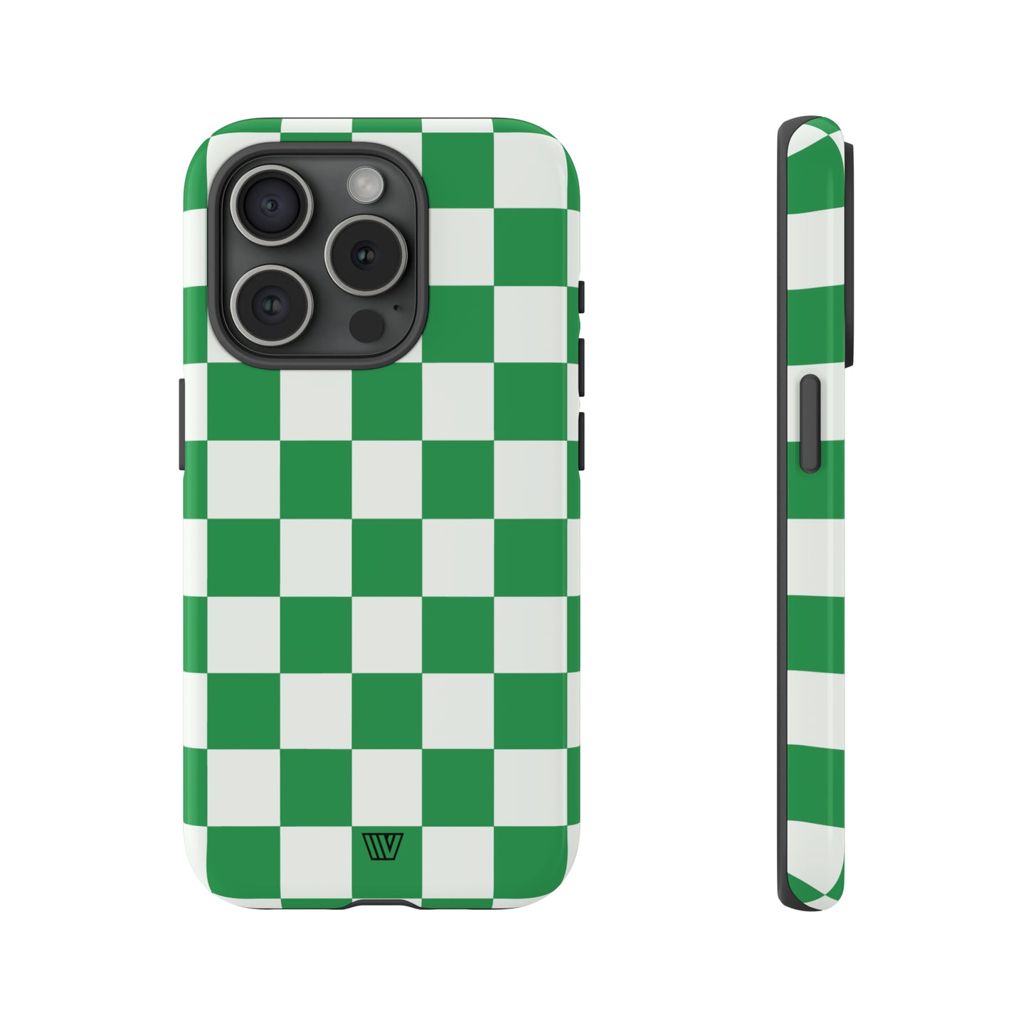 GREEN WHITE CHECKERBOARD | Tough Phone Case - Trovvve