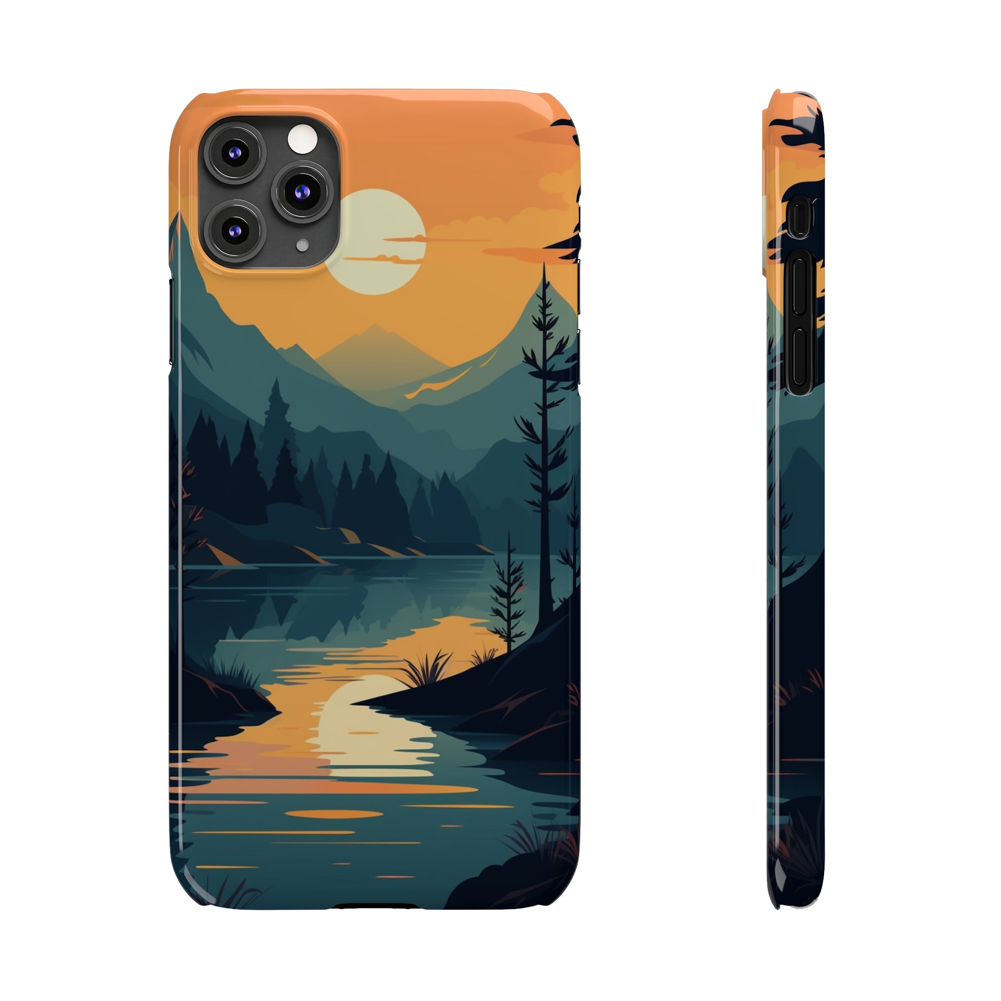 DEEP MOUNTAIN SUNSET | Slim iPhone Case - Trovvve