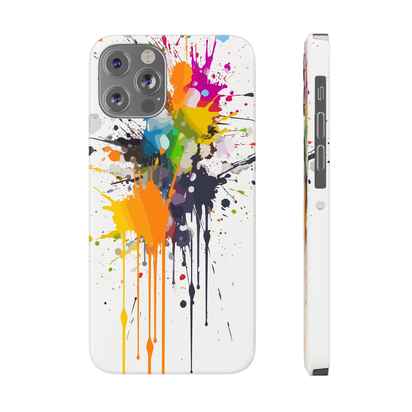 PAINT SPLATTER WHITE | Slim iPhone Case - Trovvve