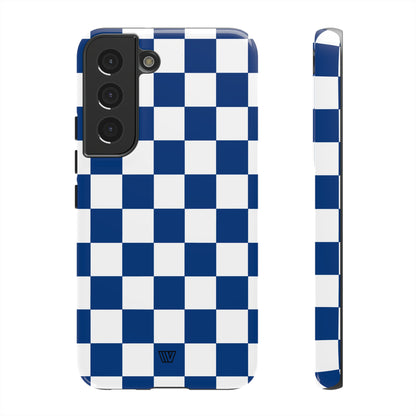 BLUE WHITE CHECKERBOARD | Tough Phone Case - Trovvve