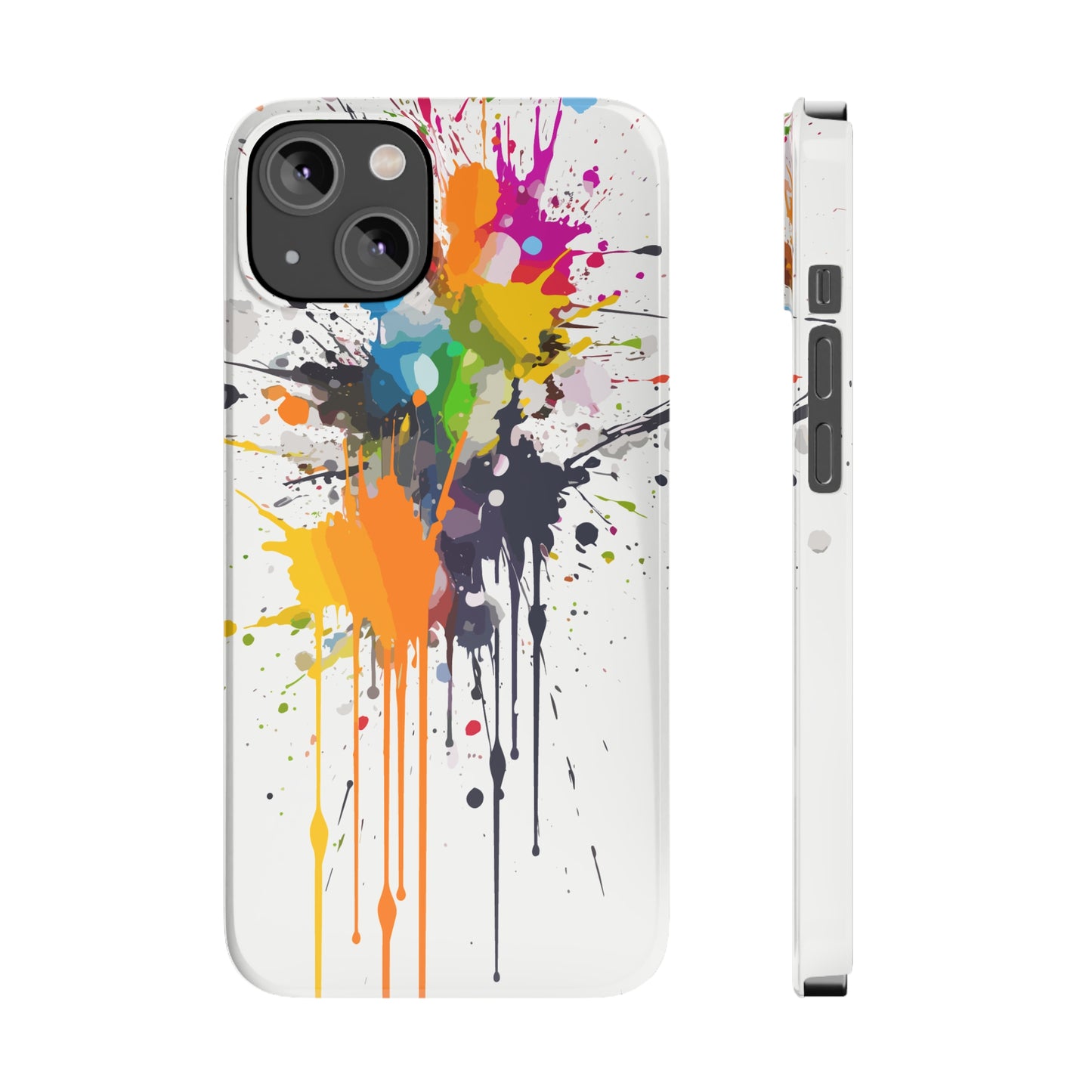 PAINT SPLATTER WHITE | Slim iPhone Case - Trovvve