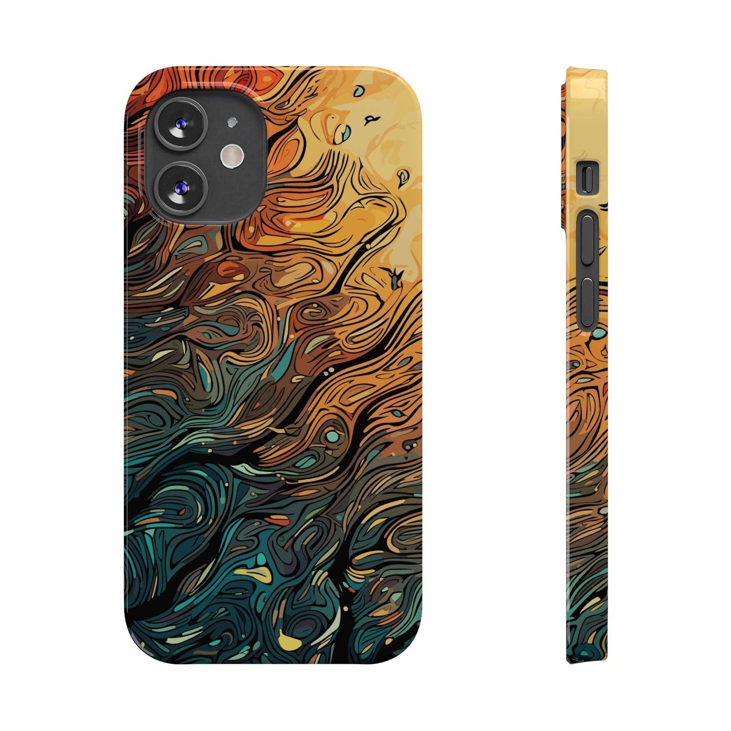 ABSTRACT FIRE SWIRL | Slim iPhone Case