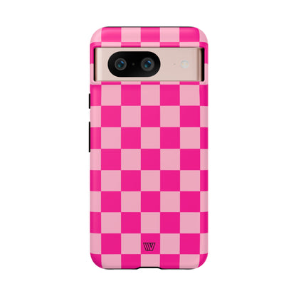 HOT PINK CHECKERBOARD | Tough Phone Case