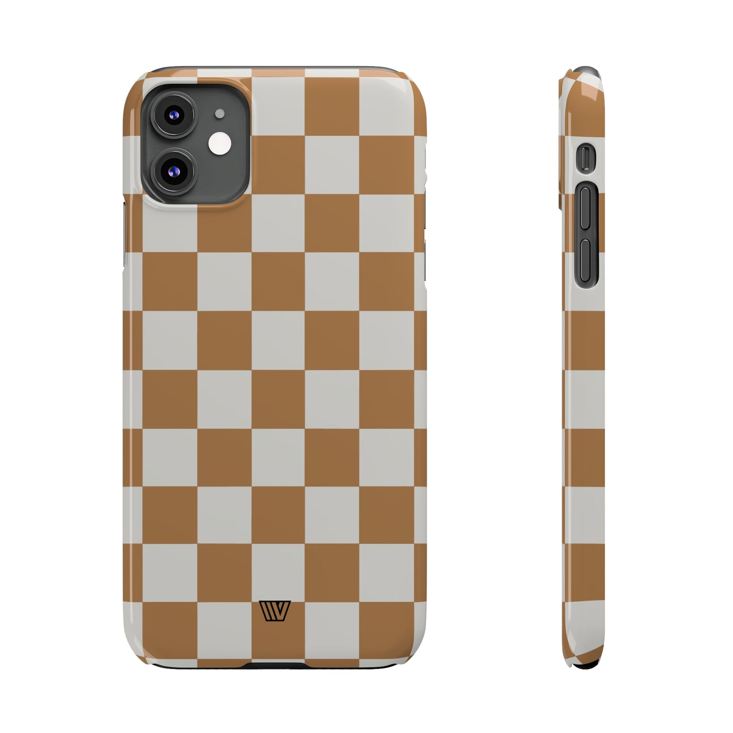 CHESTNUT CHECKERBOARD | Slim iPhone Case - Trovvve