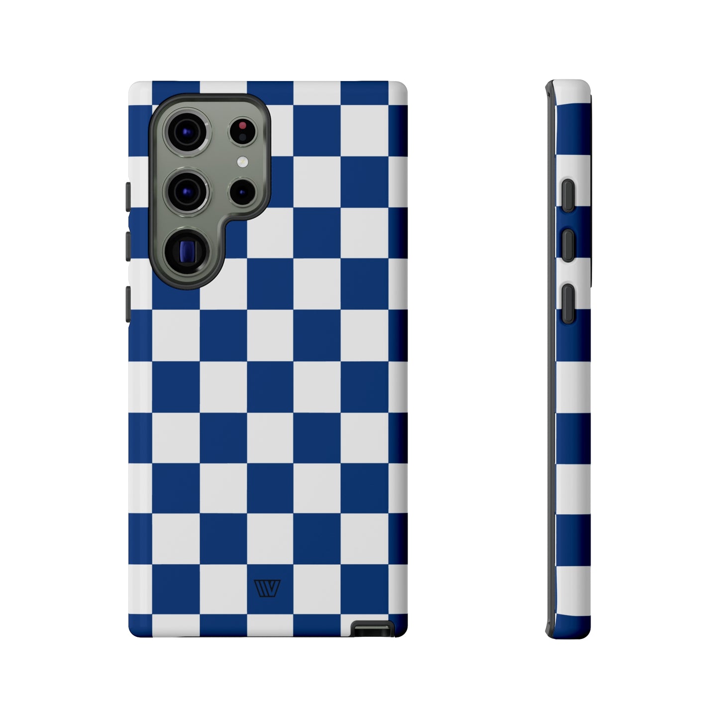 BLUE WHITE CHECKERBOARD | Tough Phone Case - Trovvve