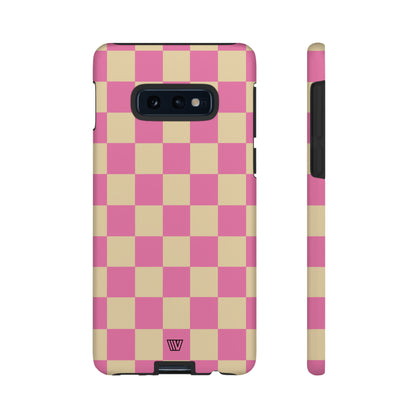 PINK TAN CHECKERBOARD | Tough Phone Case - Trovvve