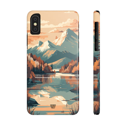 FALL MOUNTAIN RIVER LANDSCAPE | Slim iPhone Case - Trovvve