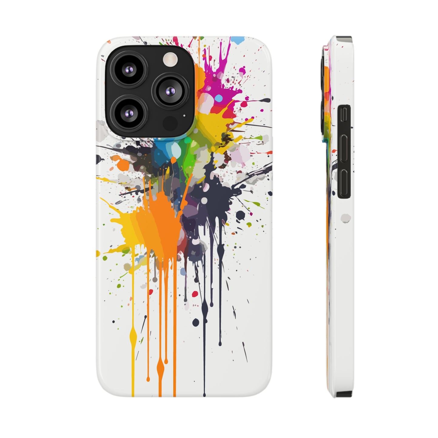 PAINT SPLATTER WHITE | Slim iPhone Case - Trovvve