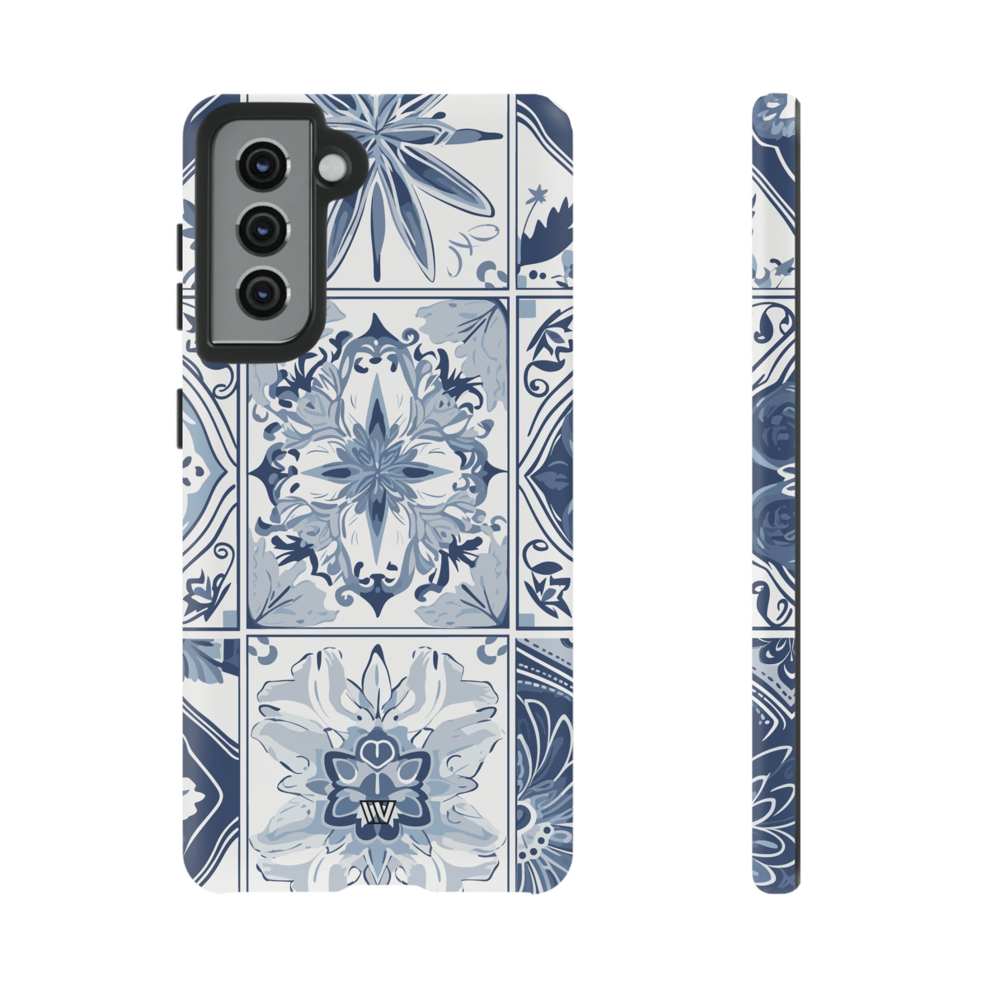 BLUE WHITE TILE | Tough Phone Case - Trovvve