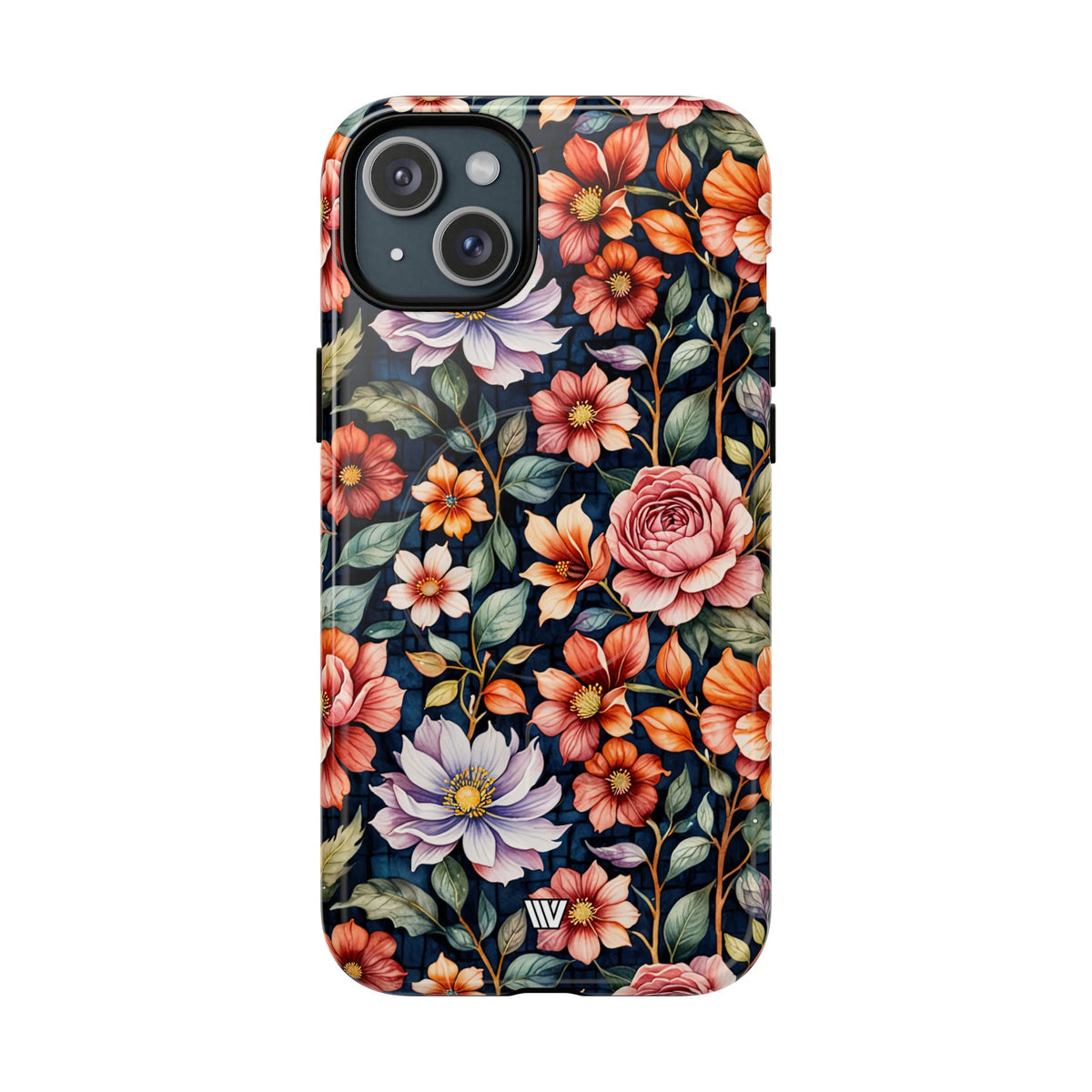 Night Bloom Bouquet MagSafe Tough iPhone Case – iPhone 15 Plus, Glossy