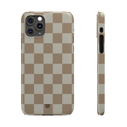 NEUTRAL CHECKERBOARD | Slim iPhone Case - Trovvve