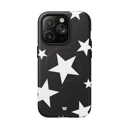 JET BLACK BOLD STARS | MagSafe Tough iPhone Case
