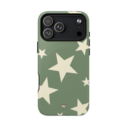 SAGE BOLD STARS | MagSafe Tough iPhone Case