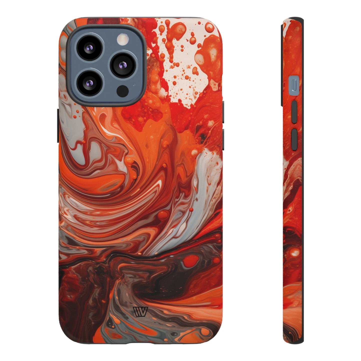 WHITE FIRE PAINT SWIRL | Tough Phone Case - Trovvve