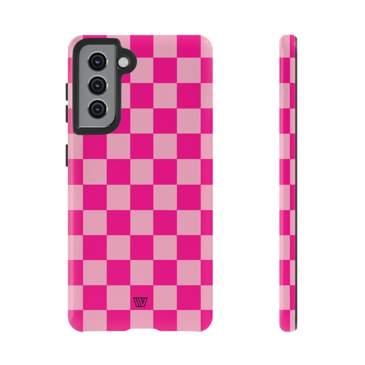 HOT PINK CHECKERBOARD | Tough Phone Case