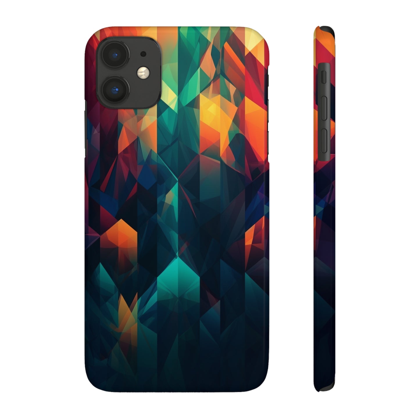 COLORFUL ABSTRACT GEOMETRY | Slim iPhone Case - Trovvve