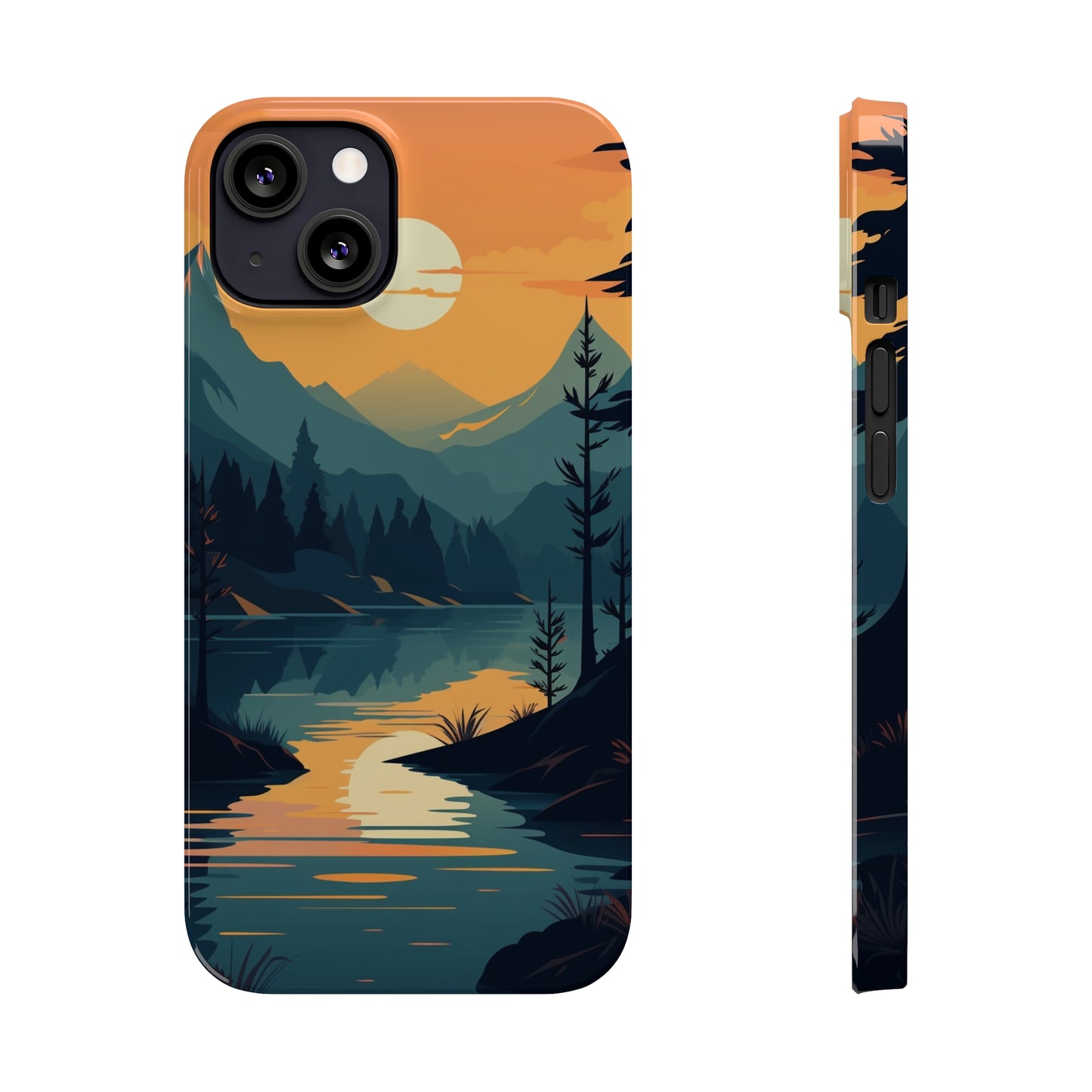 DEEP MOUNTAIN SUNSET | Slim iPhone Case - Trovvve