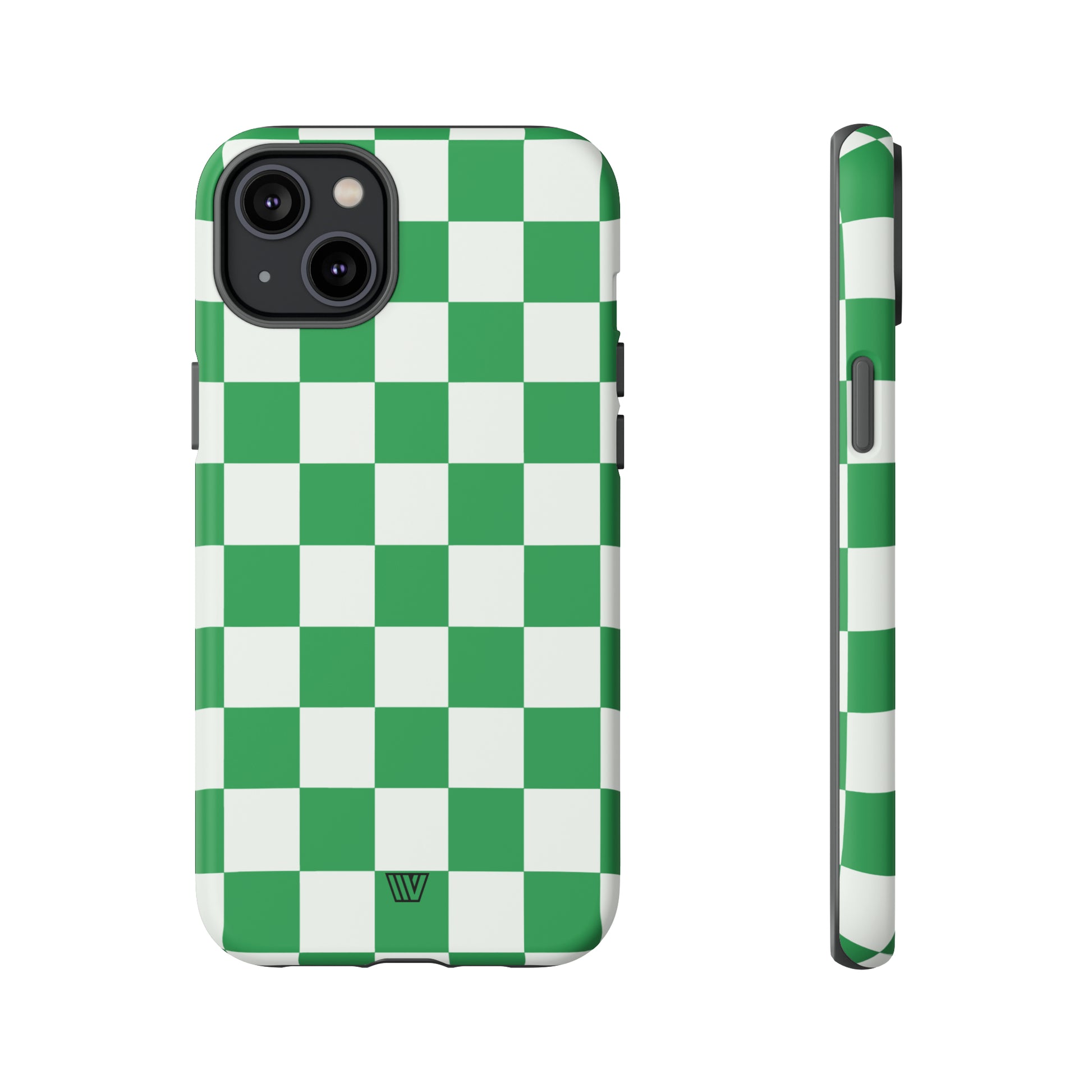 GREEN WHITE CHECKERBOARD | Tough Phone Case - Trovvve