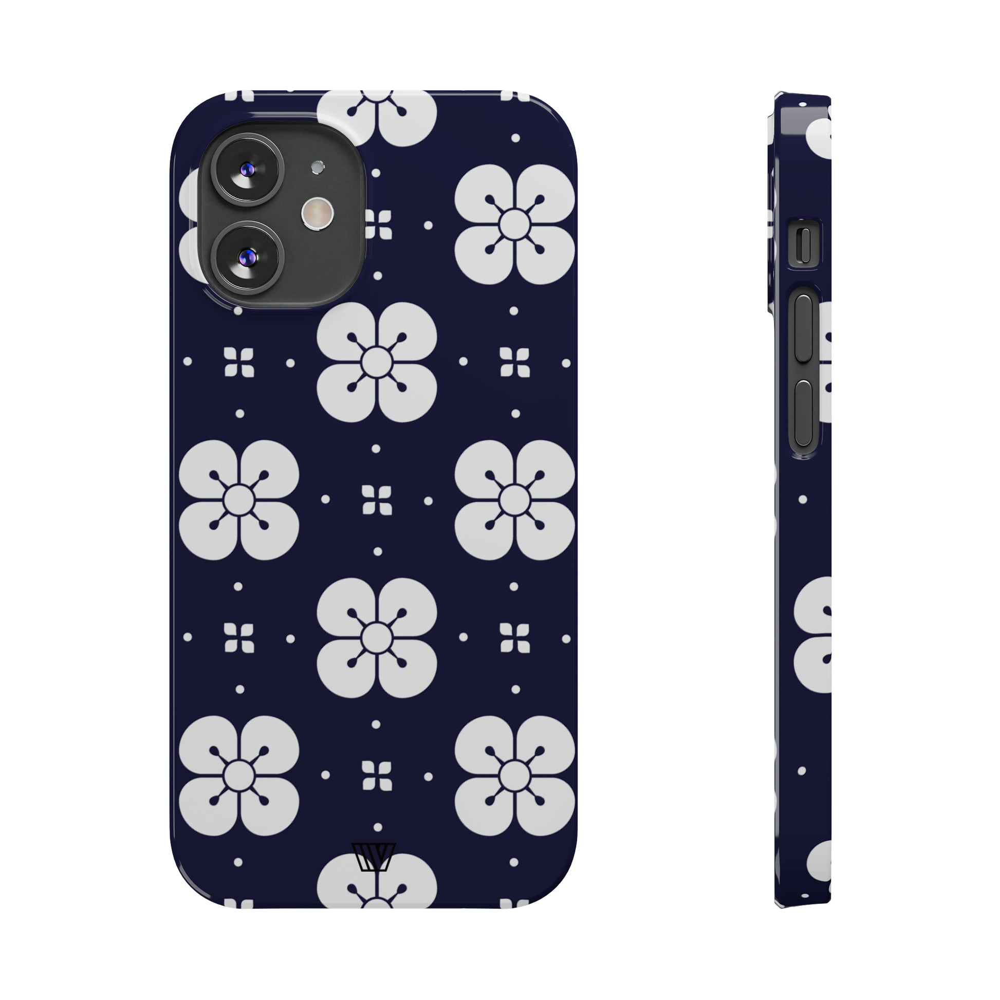 GEOMETRIC FLOWER BLUE | Slim iPhone Case - Trovvve