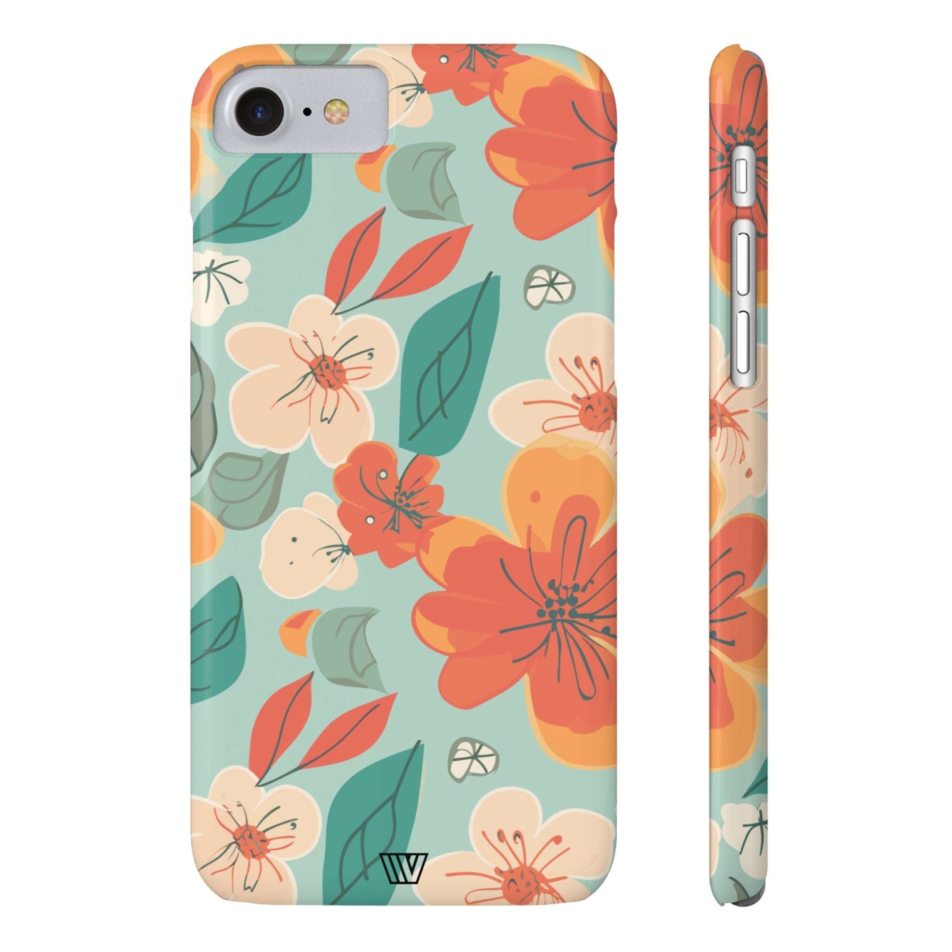 BLOOD ORANGE FLOWERS | Slim iPhone Case