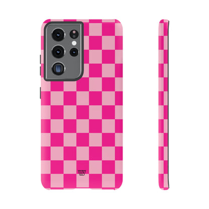 HOT PINK CHECKERBOARD | Tough Phone Case