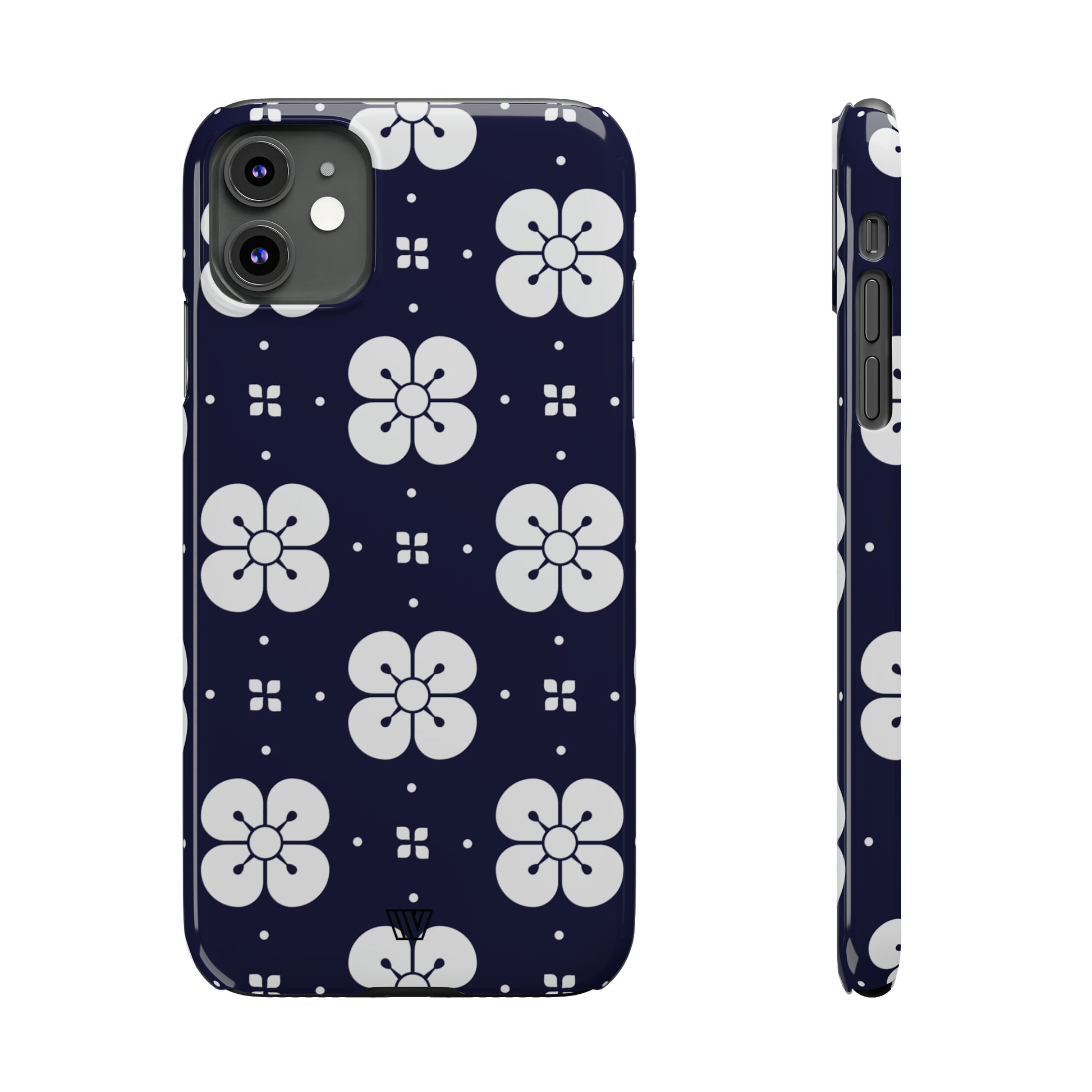 GEOMETRIC FLOWER BLUE | Slim iPhone Case - Trovvve