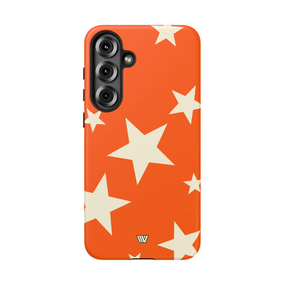 ORANGE BOLD STARS | Tough Phone Case