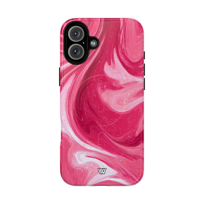 Strawberry Storm MagSafe Tough iPhone Case – iPhone 16 Plus, Glossy