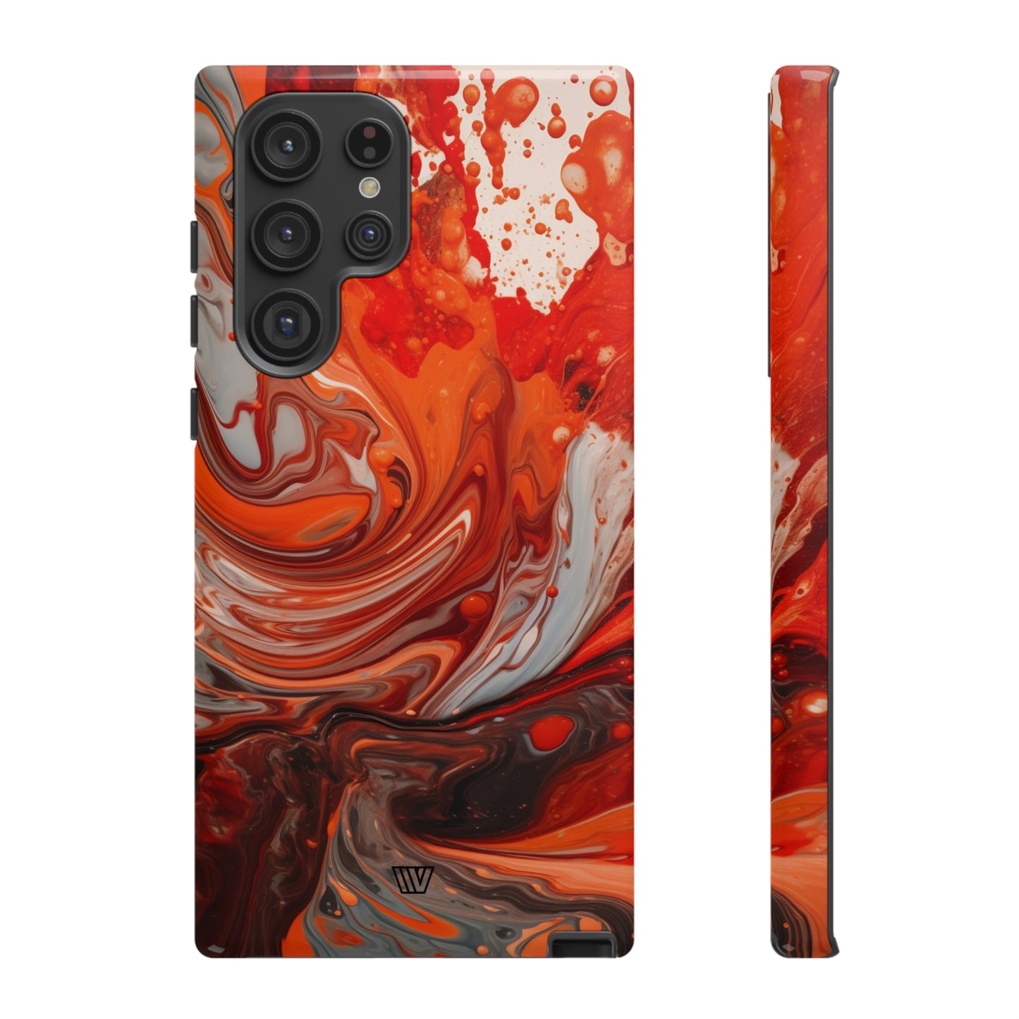 WHITE FIRE PAINT SWIRL | Tough Phone Case - Trovvve