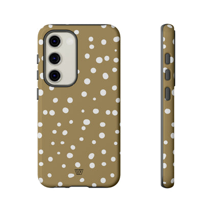 DARK BEIGE DOTS | Tough Phone Case - Trovvve