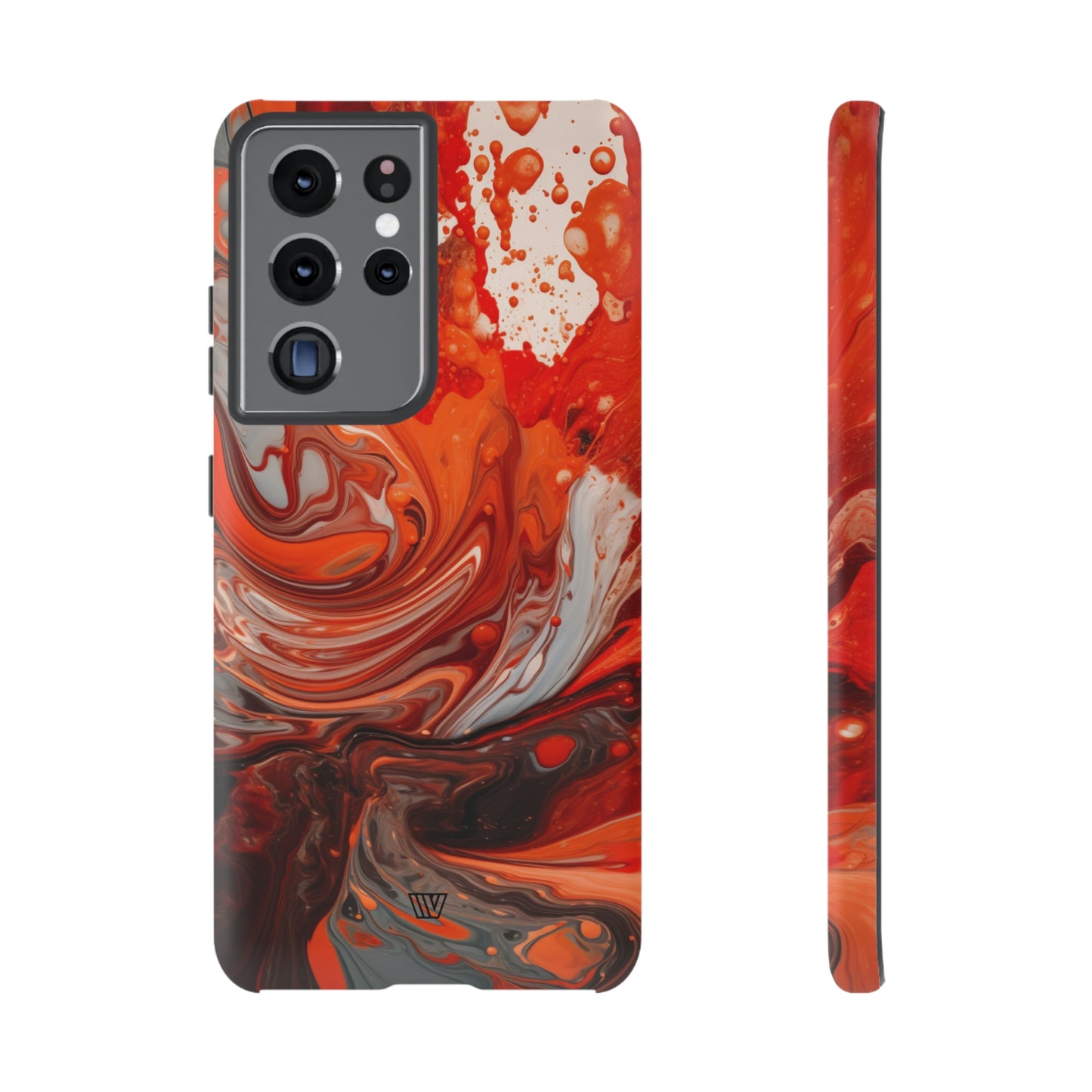 WHITE FIRE PAINT SWIRL | Tough Phone Case - Trovvve