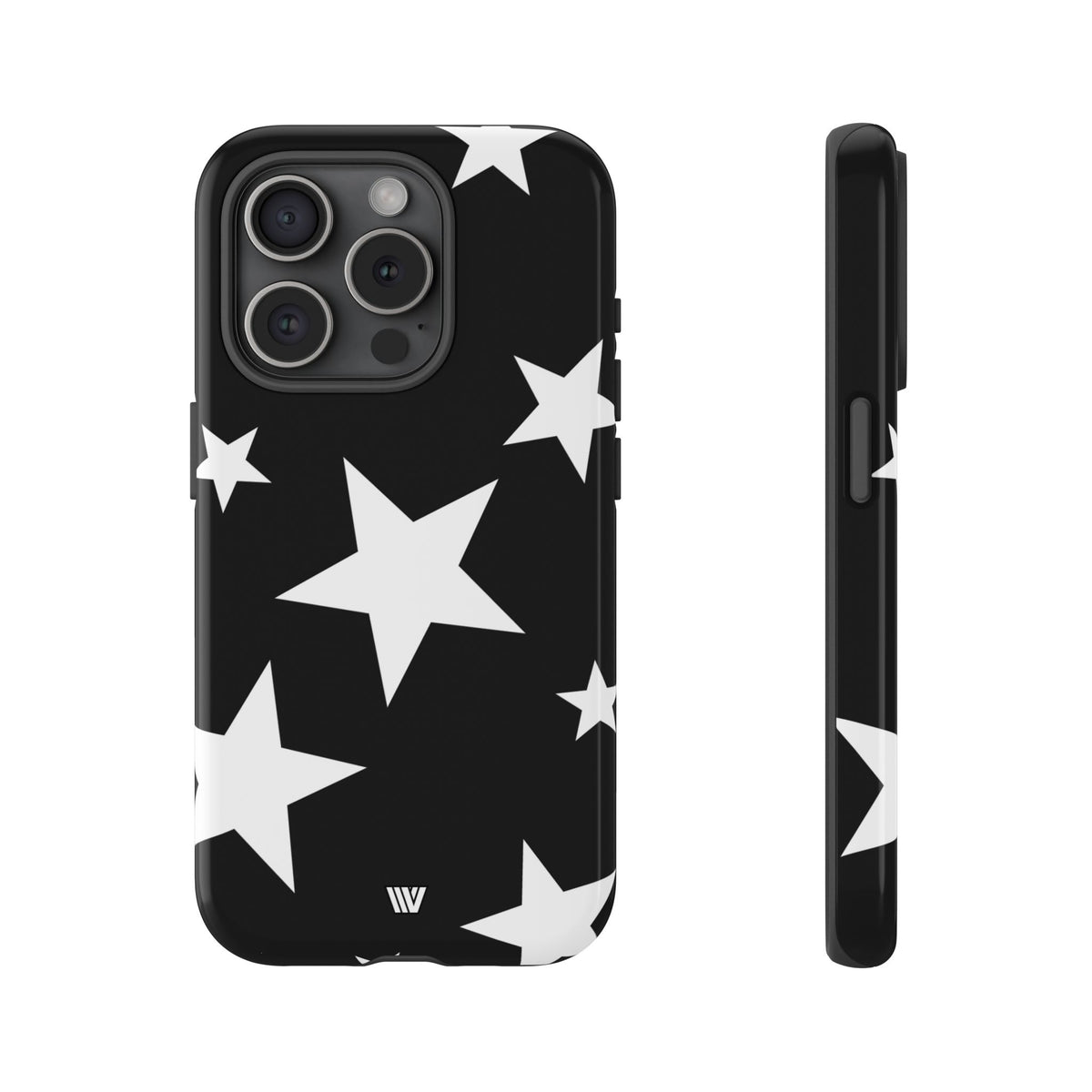 JET BLACK BOLD STARS | Tough Phone Case