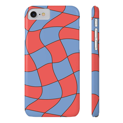RETRO WAVY CHECKERBOARD  | Slim iPhone Case - Trovvve