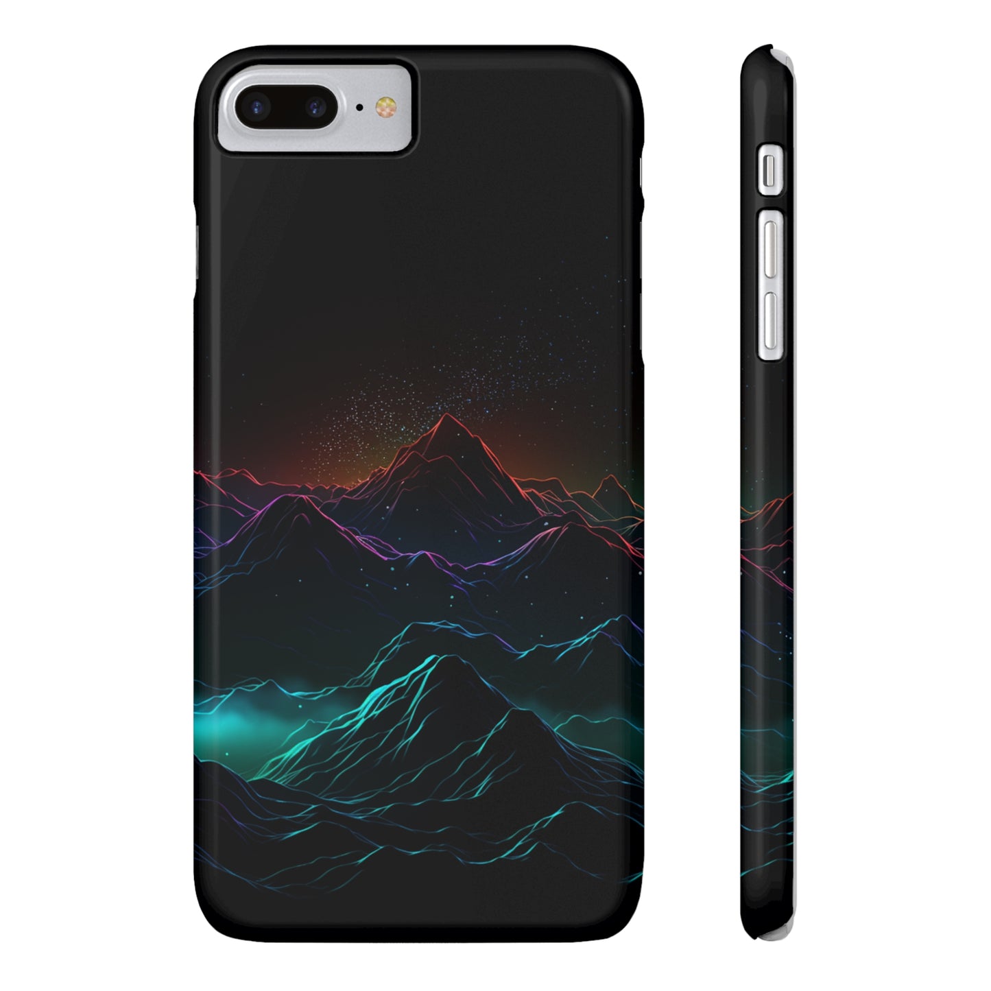 NEON MOUNTAINS | Slim iPhone Case - Trovvve