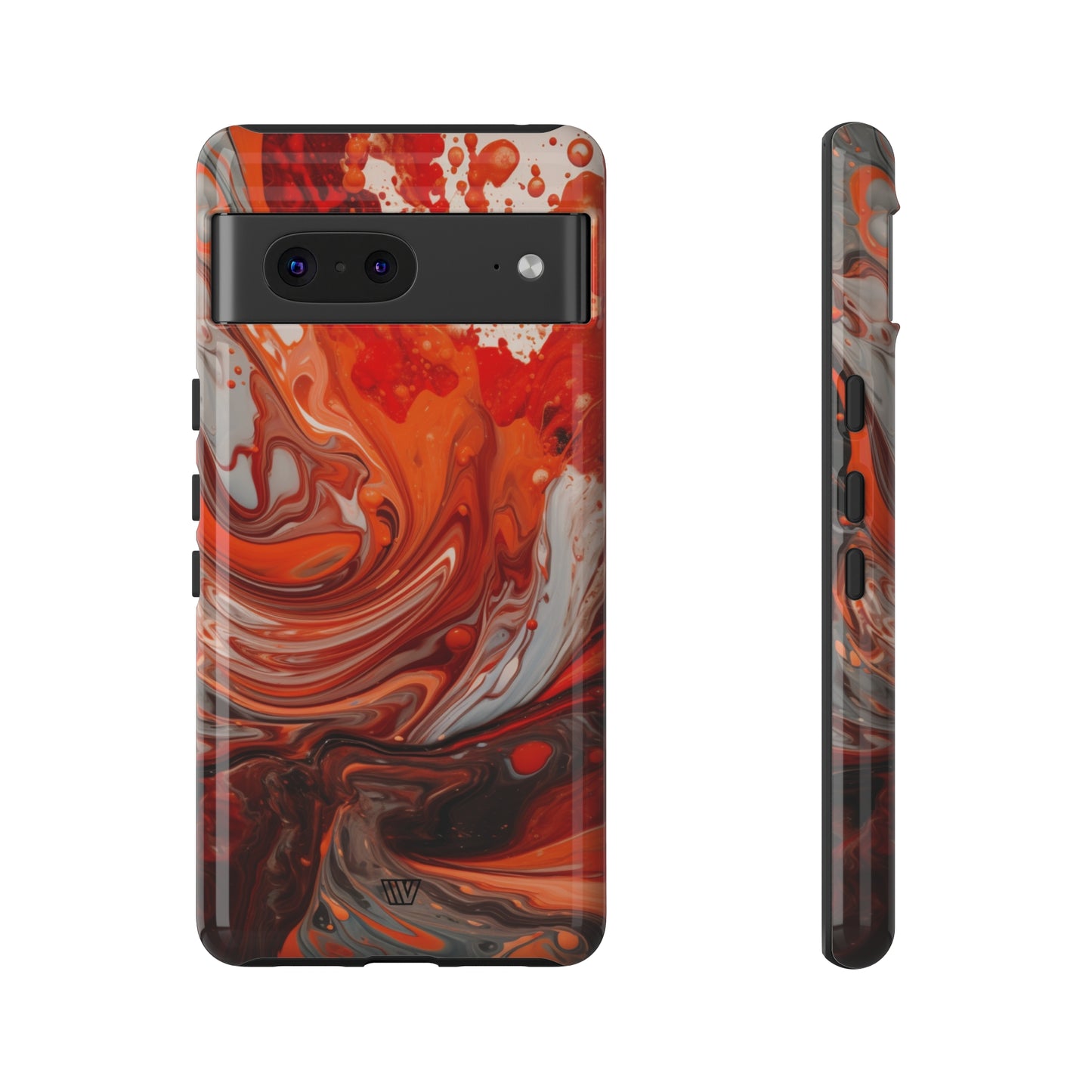 WHITE FIRE PAINT SWIRL | Tough Phone Case - Trovvve