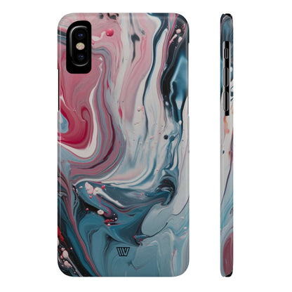 BLUE PASTEL SWIRL | Slim iPhone Case