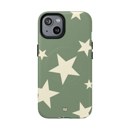 SAGE BOLD STARS | MagSafe Tough iPhone Case