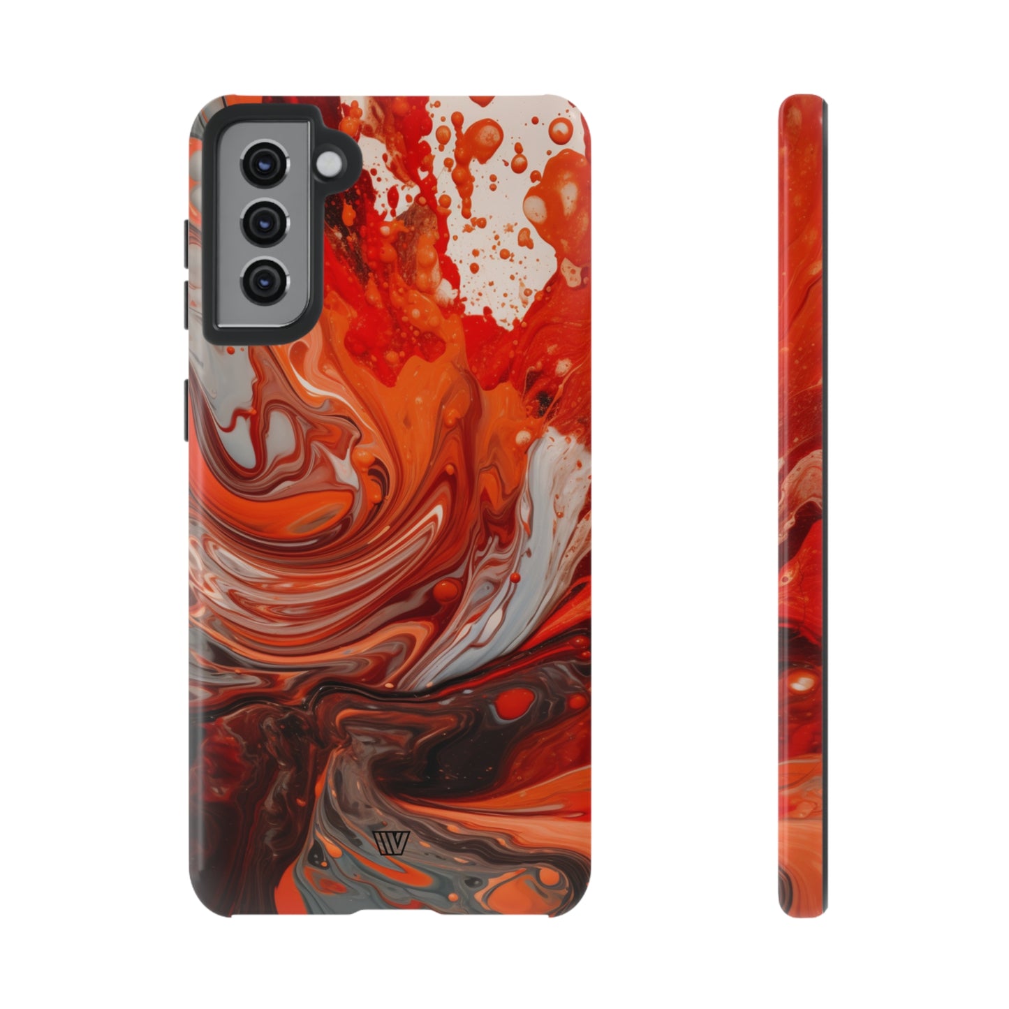 WHITE FIRE PAINT SWIRL | Tough Phone Case - Trovvve