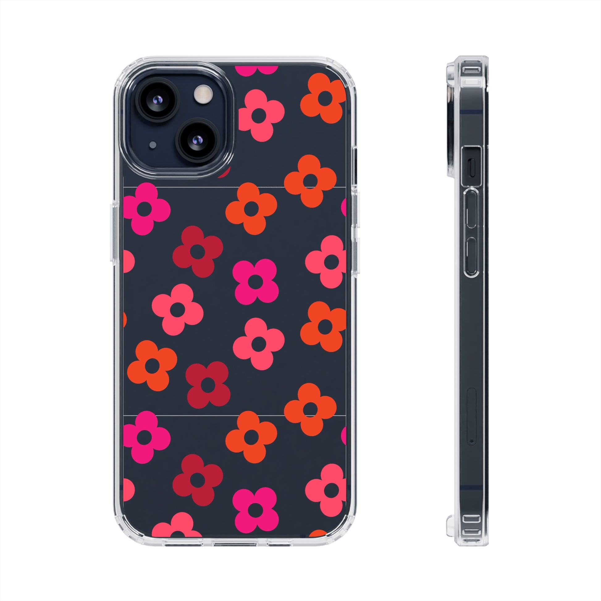 RETRO FLOWERS | Clear Phone Case - Trovvve