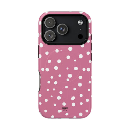 BLUSH RED DOTS | MagSafe Tough iPhone Case