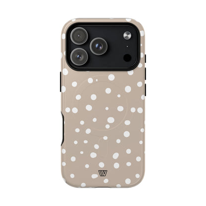 BEIGE DOTS | MagSafe Tough iPhone Case