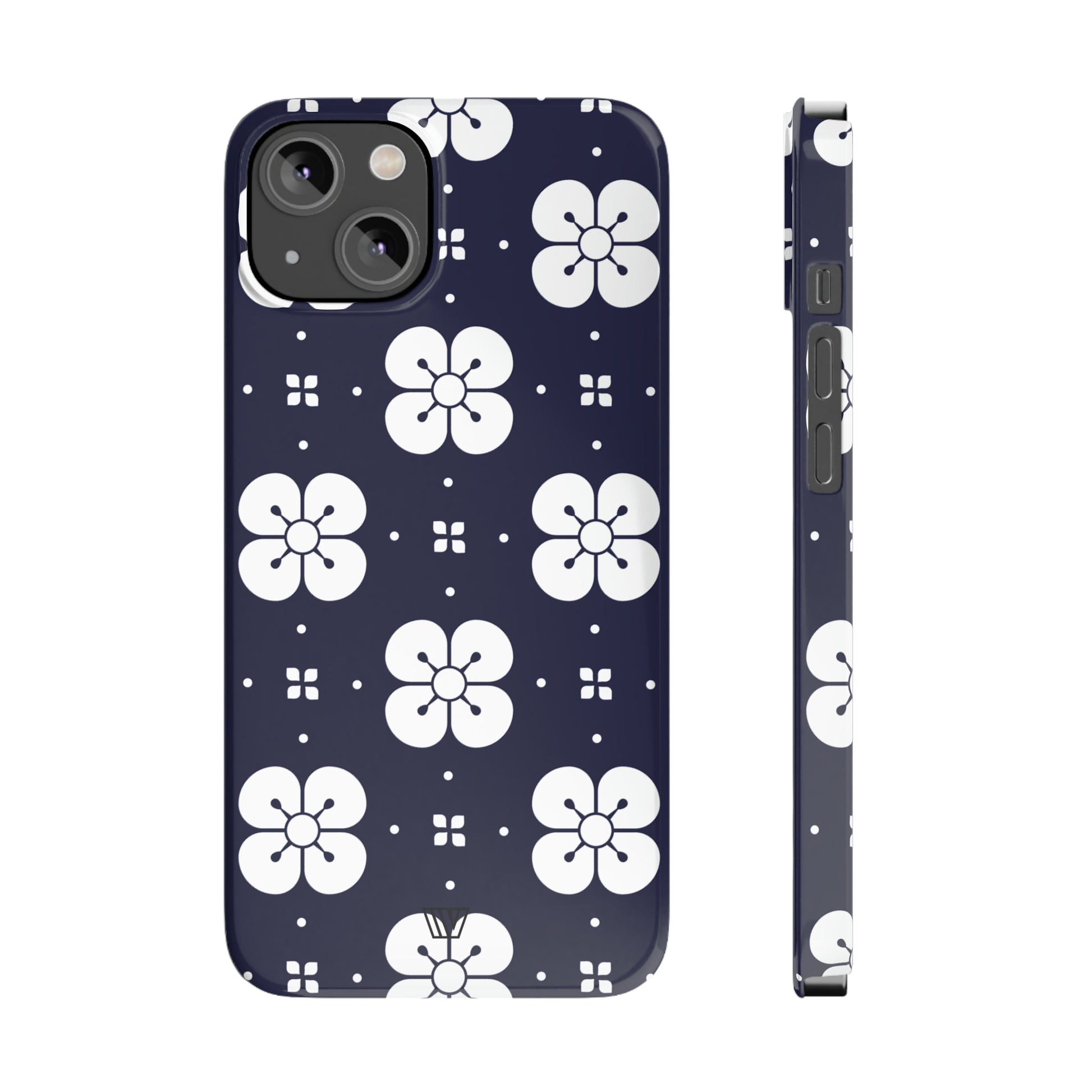 GEOMETRIC FLOWER BLUE | Slim iPhone Case - Trovvve