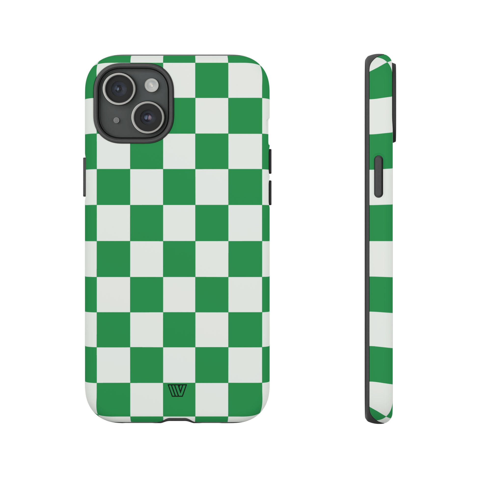 GREEN WHITE CHECKERBOARD | Tough Phone Case - Trovvve