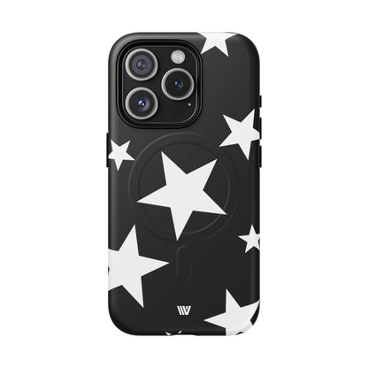JET BLACK BOLD STARS | MagSafe Tough iPhone Case