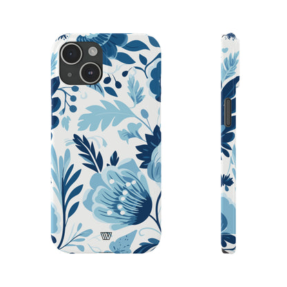 BLUE WHITE FLOWERS | Slim iPhone Case - Trovvve